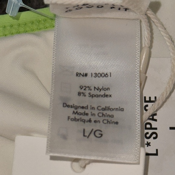 NWT L*Space Ribbed Baewatch Colorblock One Piece Classic Swimsuit - Picture 6 of 7